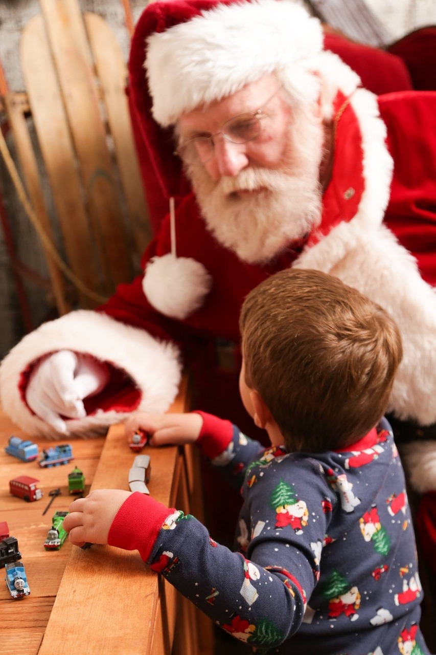 Babbo Natale con bambino