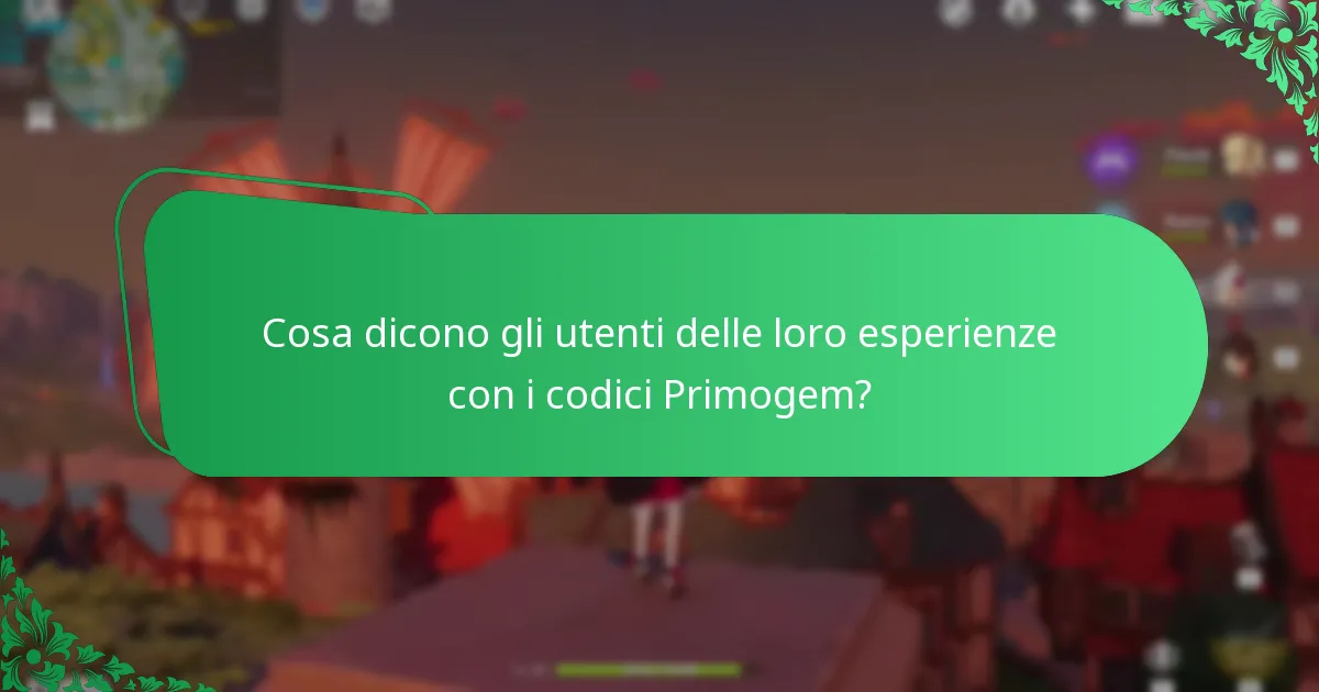 Quali problemi comuni si presentano durante il riscatto dei codici Primogem?