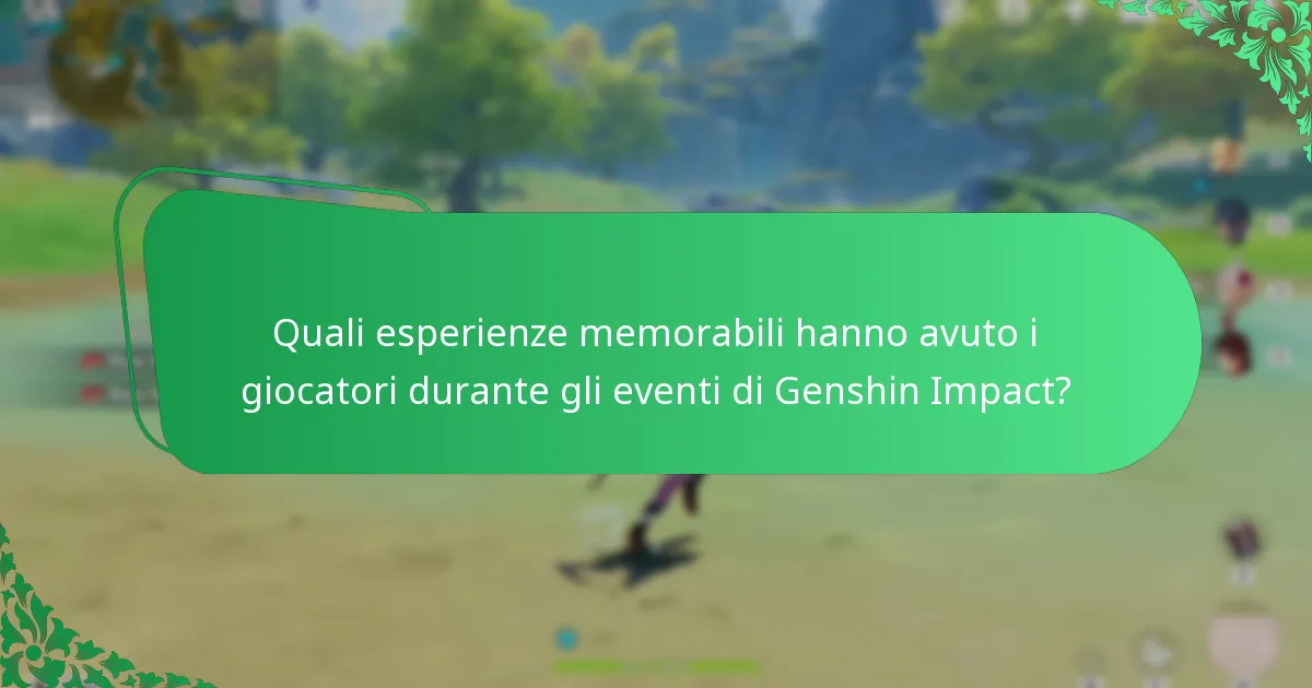 Quali eventi di Genshin Impact sono i preferiti dalla comunità?