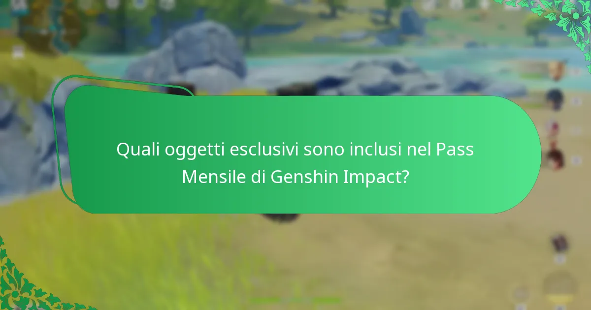 Quali ricompense di risorse sono fornite dal Pass Mensile di Genshin Impact?